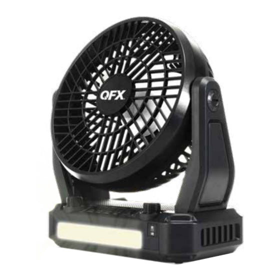 Ventilador de 6" y radio 2 en 1 con bluetooth y recargable MARCA QFX